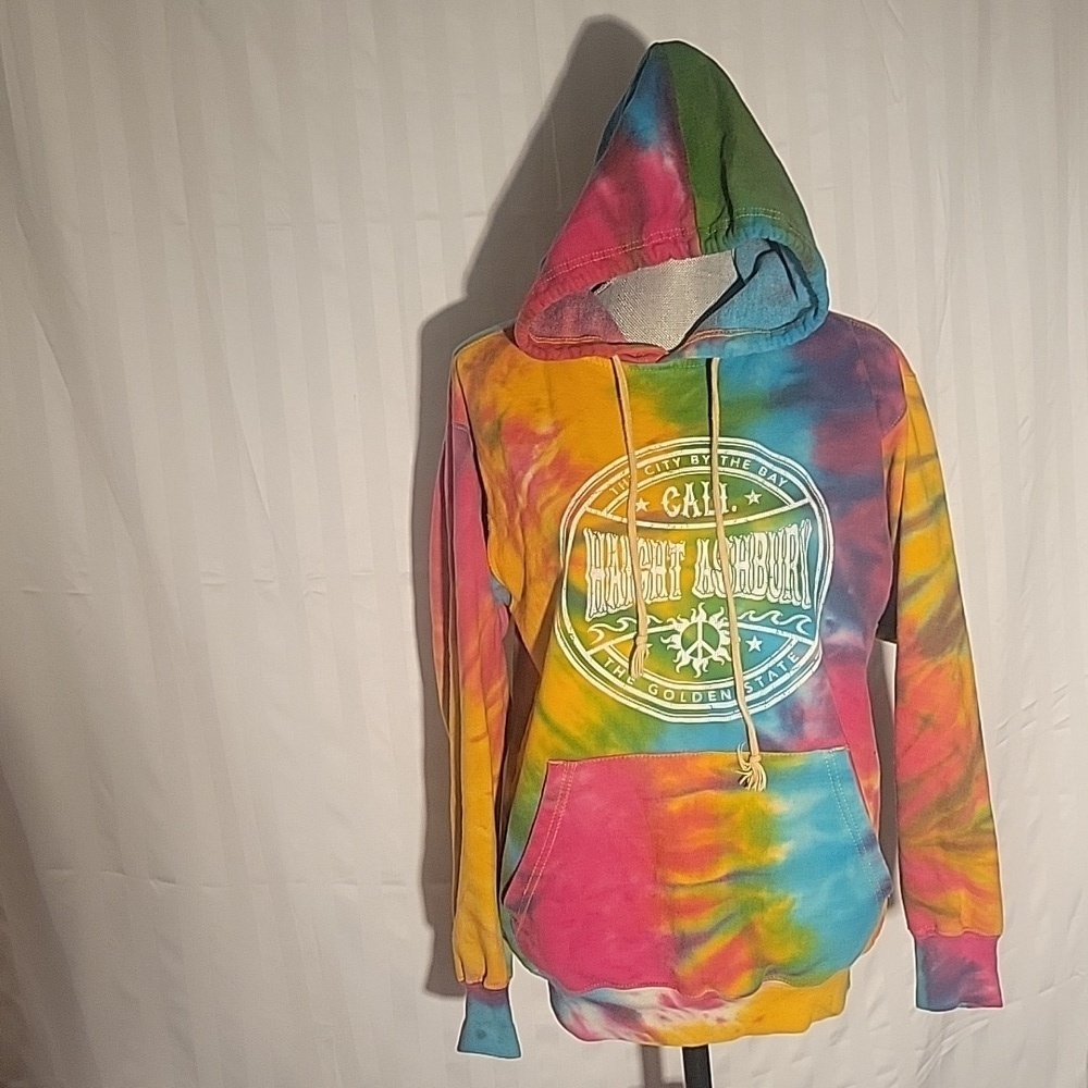MV Sports Womens Tie Dyed  Ashbury Haight 1967 Hoodie, Size: XS,